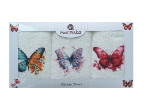 VLK 30x50 BASKILI 3'LÜ EL HAVLUSU